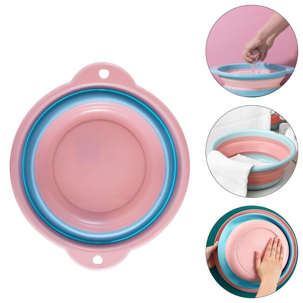 Healifty Healifty 1 Pc Folding Foot Tub Foot Spa Water Container Household Water Bucket Foot Massage Bucket Leg Spa Bucket Footbath Basin Foot Bucket Foot Soaking Bucket Portable Travel TPR Wood