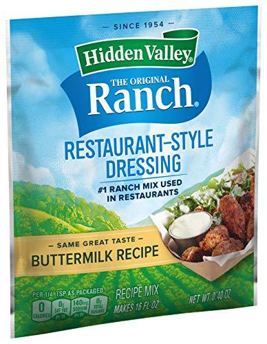 Hidden Valley Hidden Valley Ranch Dressing & Seasoning Mix, Dry Buttermilk Salad Dressing Mix, Wing Sauce Mix, Gluten Free Salad Dressing, 16 Ounces (Packaging May Vary)