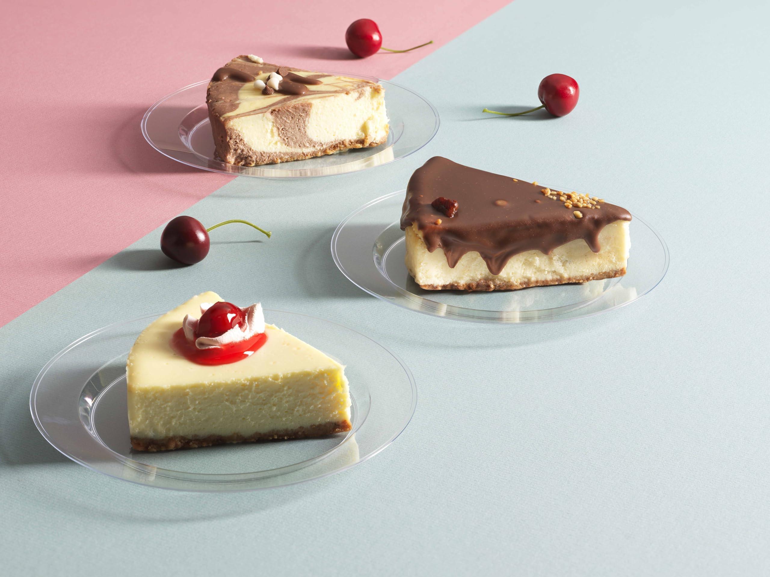 Munfix Munfix 100 Clear Plastic Plates Set, 50 Pcs 10 Inch Plastic Dinner Plates and 50 Pcs 7 Inch Plastic Dessert Plates, Elegant Fancy Heavy Duty Disposable Plates for Party, Wedding, Clear