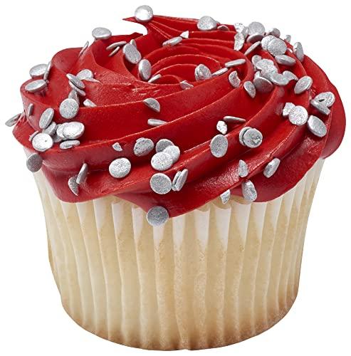 DecoPac DECOPAC Confetti Silver Quins Sprinkles, 1.21 lb