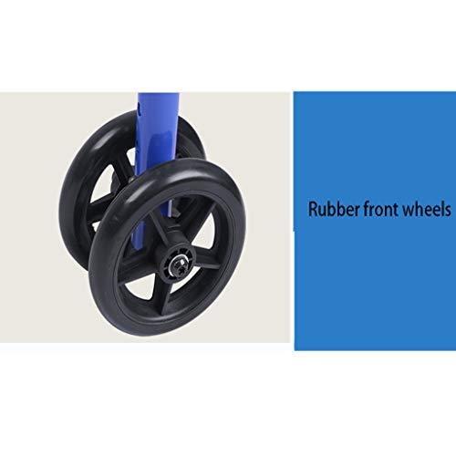 DAXINYI DAXINYI Frames On Folding Walker with 2 Wheels, Lightweight Aluminum Rollator Walker for The Elderly Can Be Folded Folding Portable Portable Trolley Double The Comfort