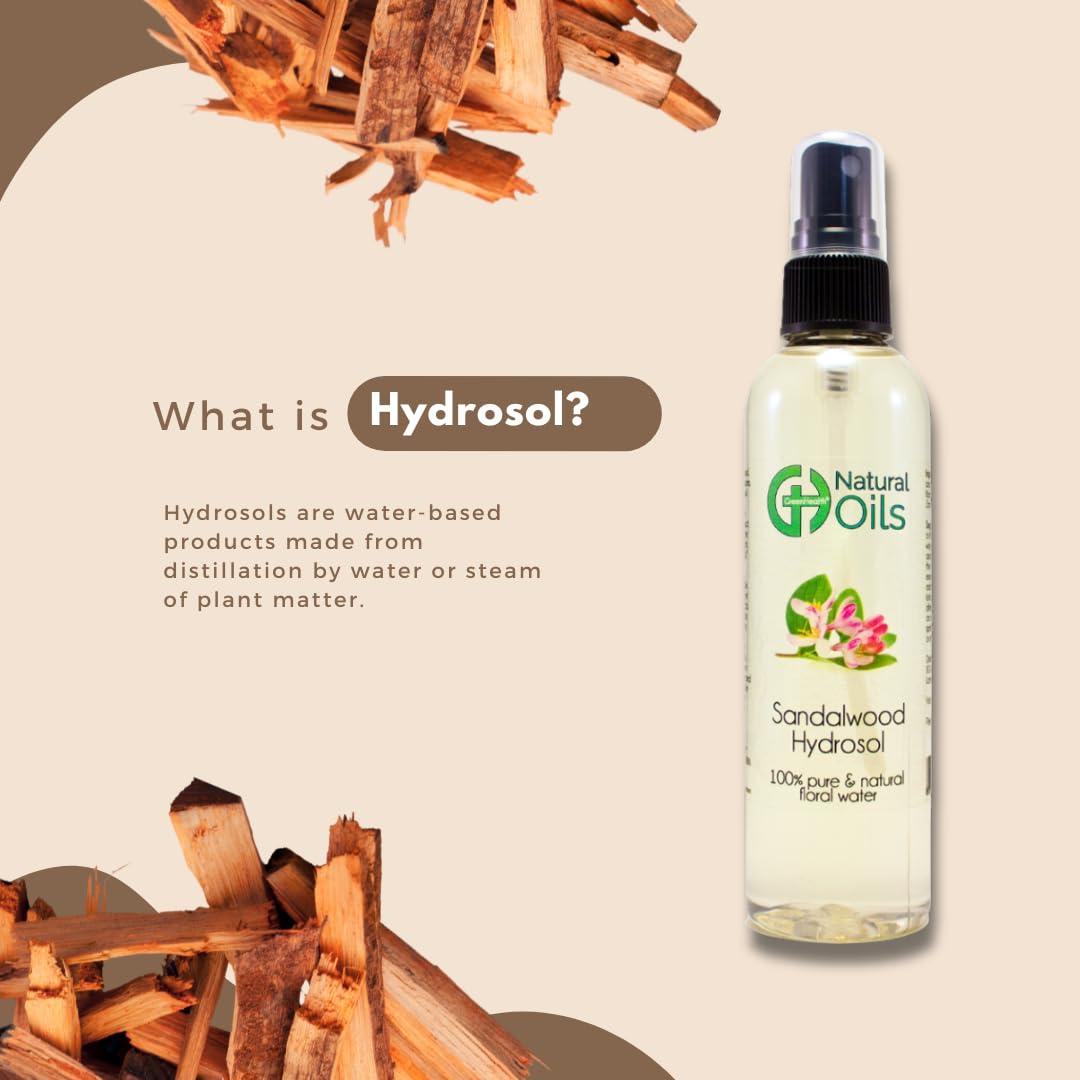 GreenHealth Sandalwood Hydrosol (Floral Water) - 16 fl oz Plastic Jug w/Cap - 100% Pure (NOT Oil) - GreenHealth