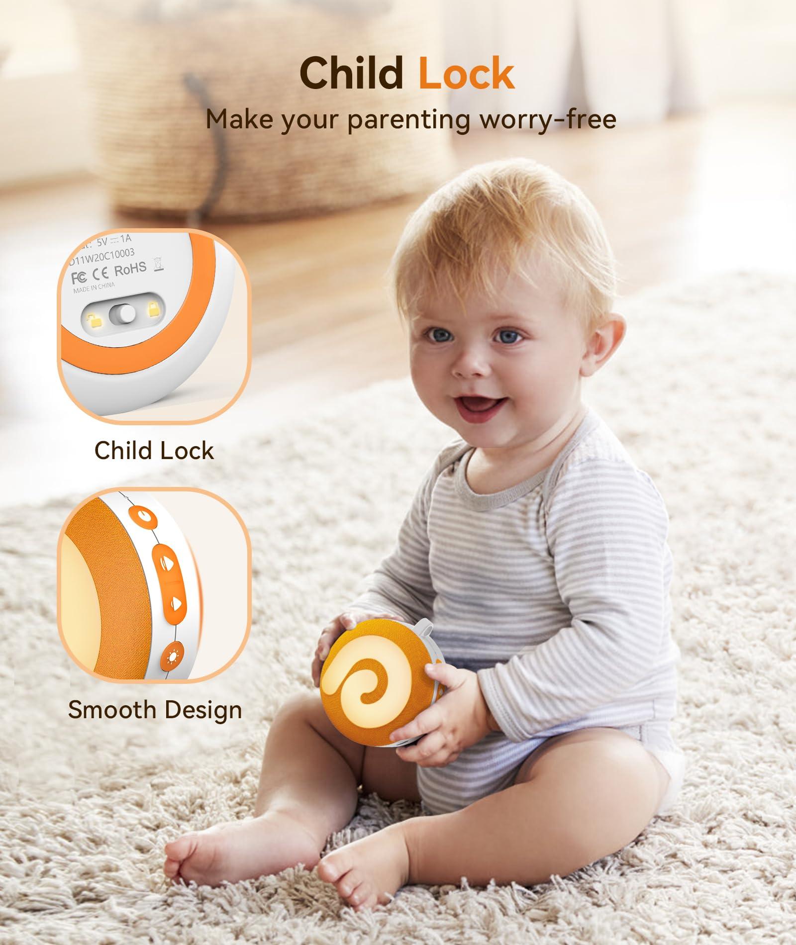 Dreamegg Dreamegg White Noise Machine - Baby Sleep Sound Machine, Portable Sound Machine for Sleep Travel, 11 Soothing Sounds, Night Light, Timer, Child Lock, USB Rechargeable Noise Machine for Nursery Gift