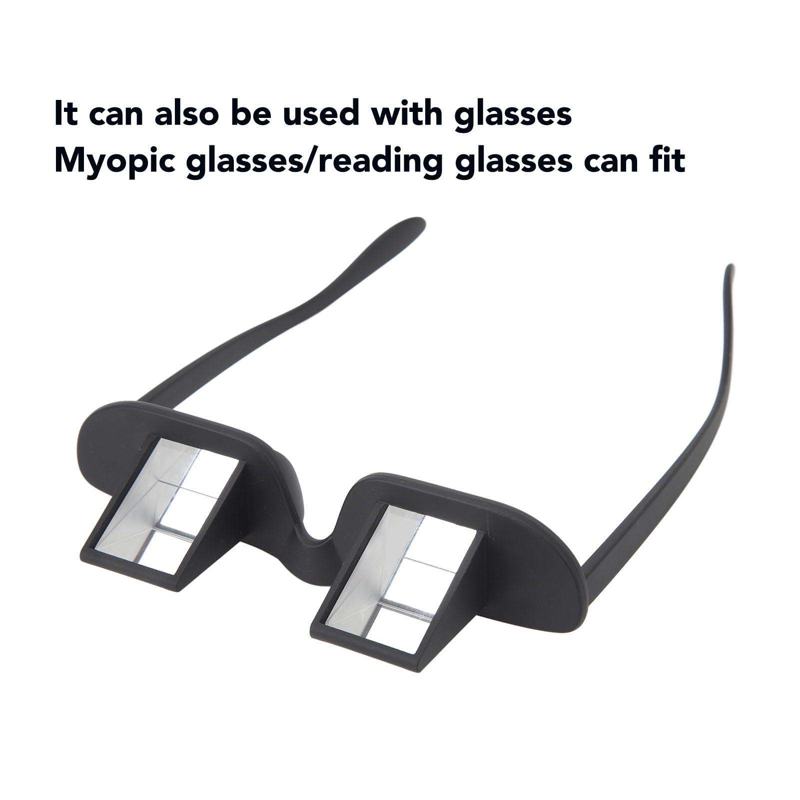 Dpofirs Dpofirs Lazy Glasses, Horizontal Reading Glasses, Upside Down 90 Degree Glasses for Lying down Reading, Bed Prism Glasses Spectacles Horizontal Glasses Prism Periscope