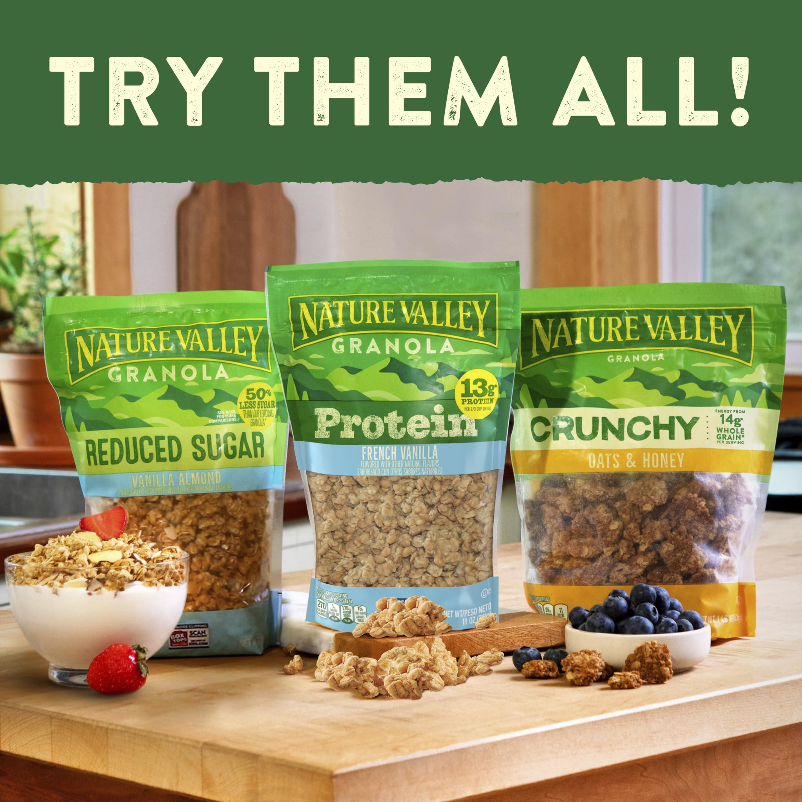 Nature Valley Nature Valley Protein Granola, French Vanilla Flavored, Resealable Bag, 11 oz (Pack of 2)