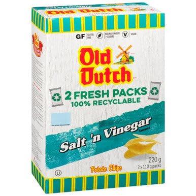 Old Dutch Foods Old Dutch Salt & Vinegar Potato Chips 220g/7.8 oz