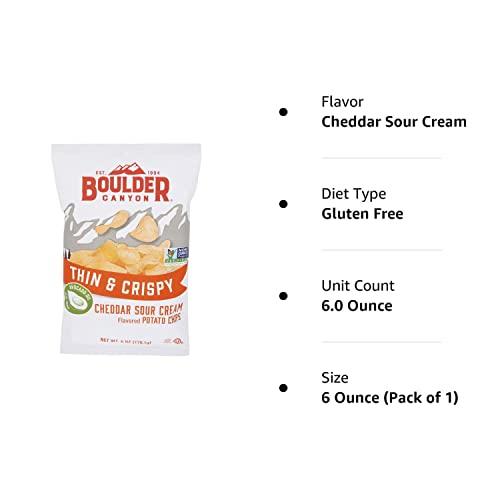 Boulder Canyon BOULDER CANYON Thin & Crispy Cheddar Sour Cream Potato Chips, 6 OZ