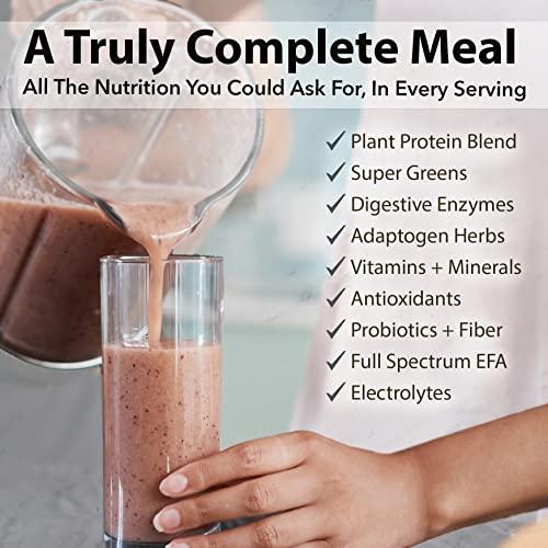 PlantFusion PlantFusion Complete Meal Replacement Shake - Plant Based Protein Powder with Superfoods, Greens & Probiotics - Vegan, Gluten Free, Soy Free, Non-Dairy, No Sugar, Non-GMO - Chocolate Caramel 1 lb