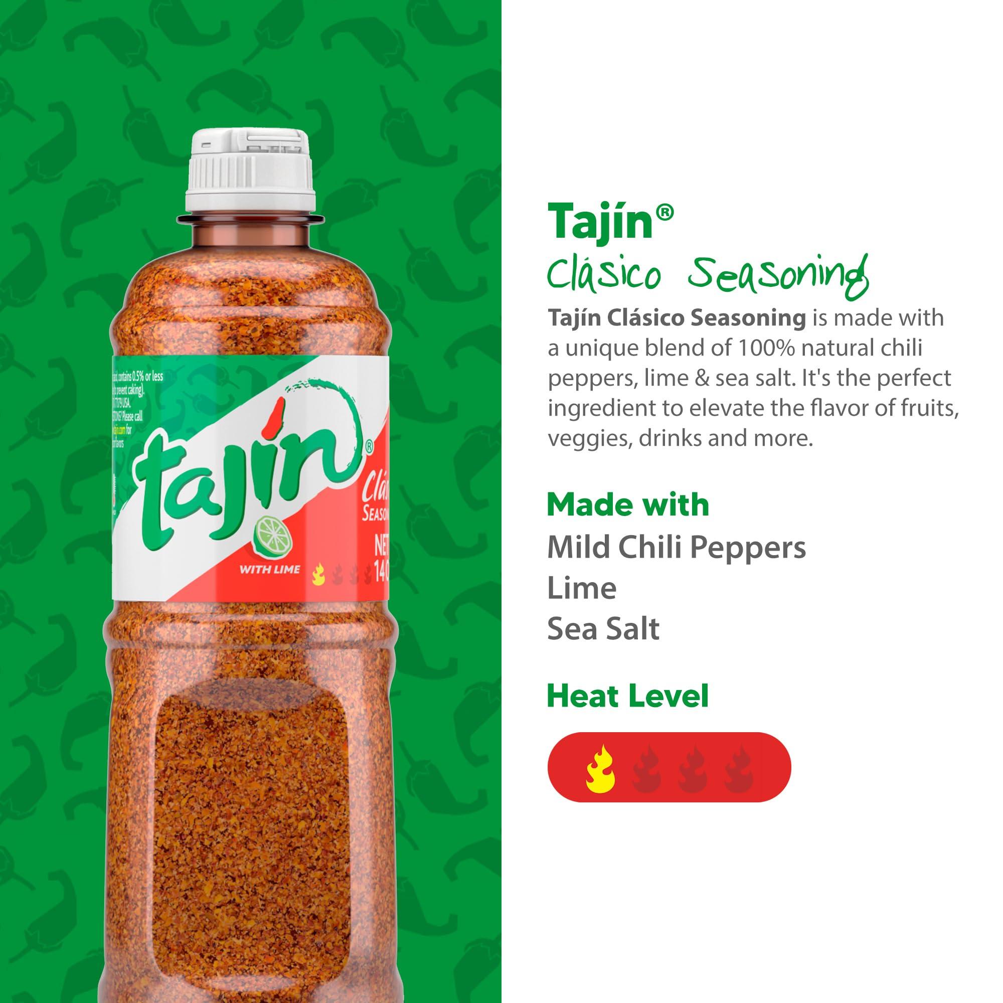 Tajin Tajn Clsico Seasoning 14oz and Tajn Fruity Chamoy Sauce 15.38oz Bundle (Pack of 2)