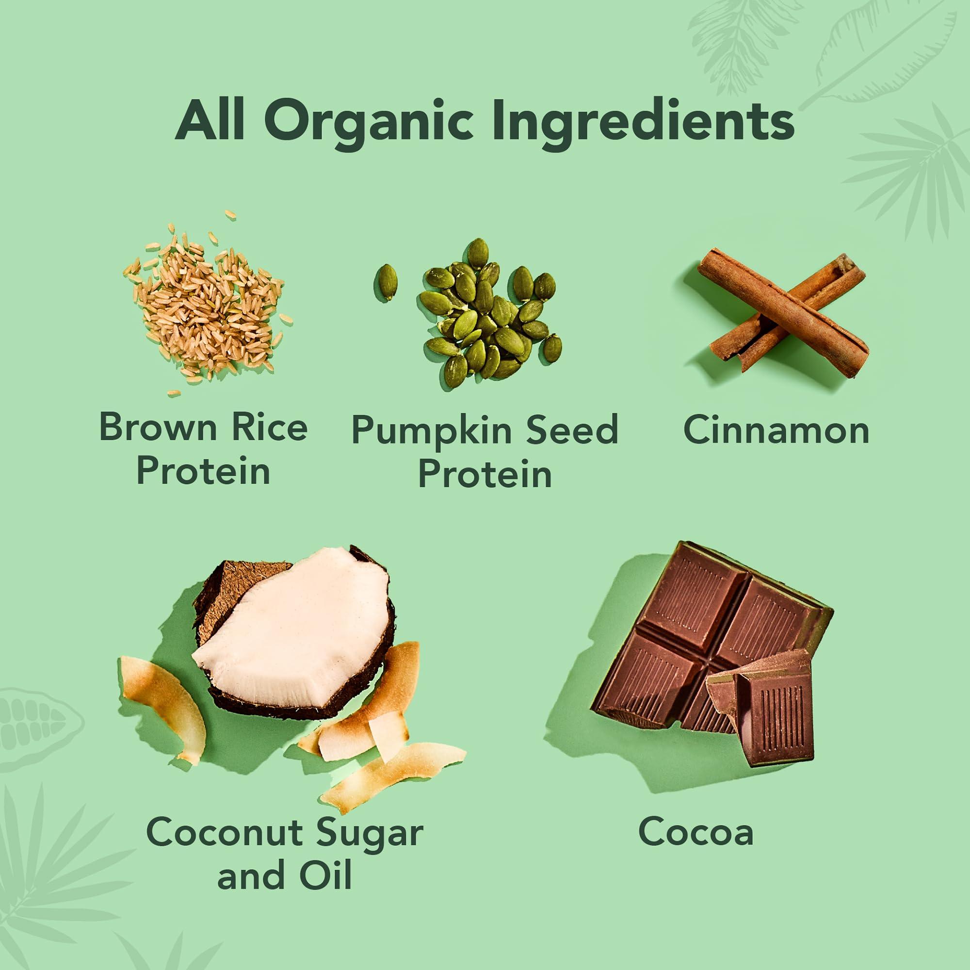 ALOHA ALOHA Organic Plant Based Protein Powder, Stevia Free, Chocolate, 19.6 oz, 15 Servings