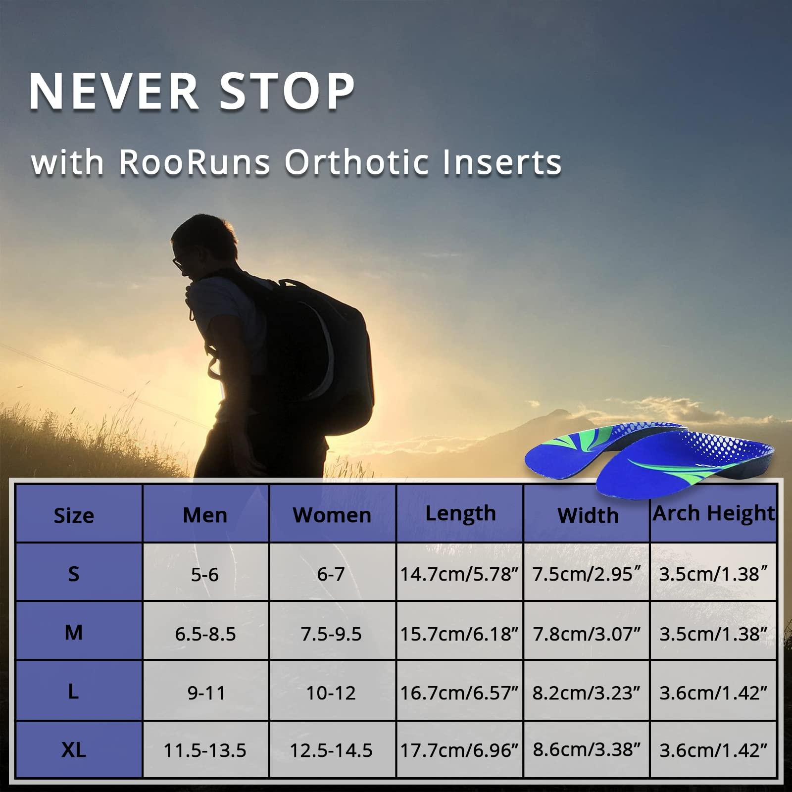 ActFun Over Pronation Insoles, 3/4 Length High Arch Support Insoles Orthotic Inserts, Plantar Fasciitis, Flat Feet, Heel Pain, Relief Shoe Inserts for Men and Women Running Sports, S