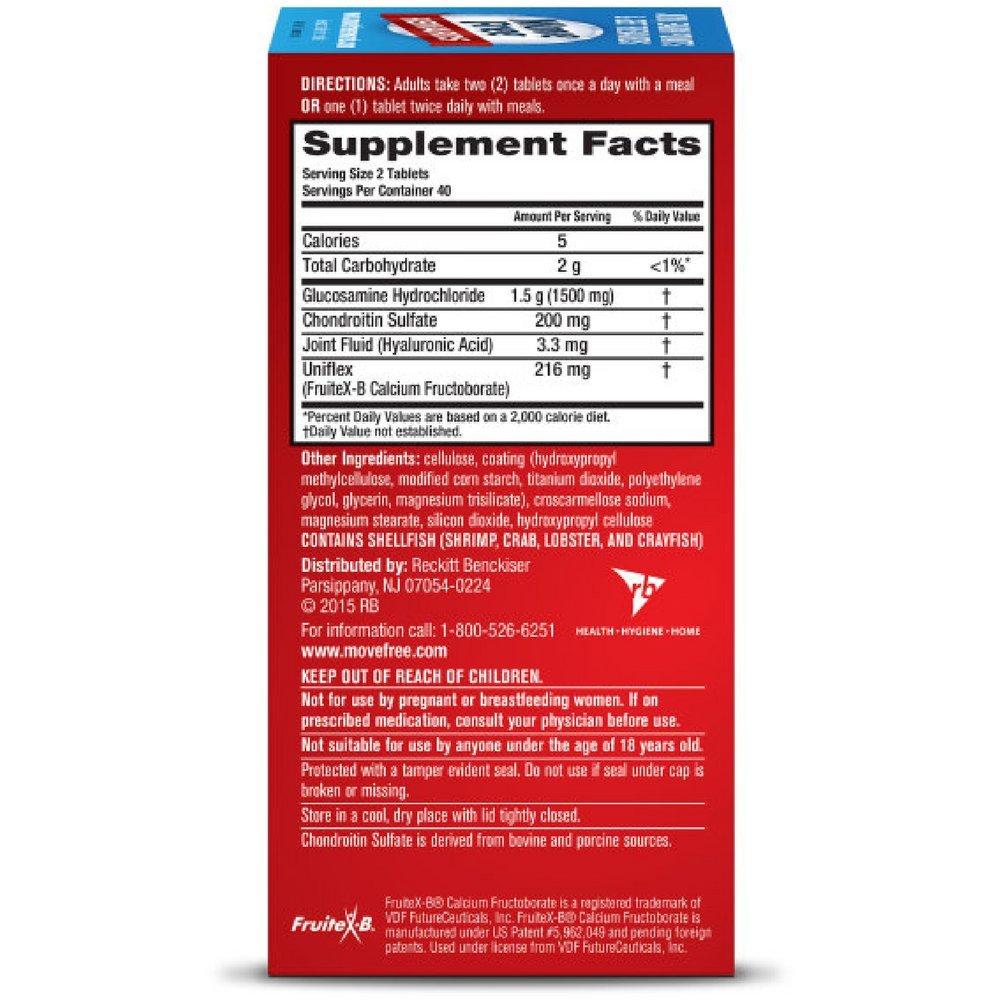 Schiff Move Free Advanced, 80 tablets - Joint Health Supplement with Glucosamine and Chondroitin (Pack of 12)