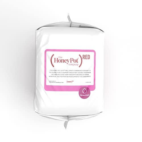 The Honey Pot Company The Honey Pot Company Clean Cotton Regular Absorbency Pads, Herbal-Infused Pads with Wings, Plant-Derived Feminine & Menstrual Care. (Product) RED – 20 ct.
