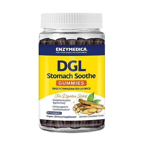 Enzymedica Enzymedica, DGL Stomach Soothe, Deglycyrrhizinated Licorice Gummies for Digestive Support & Gut Health, Chocolate, 74 Count