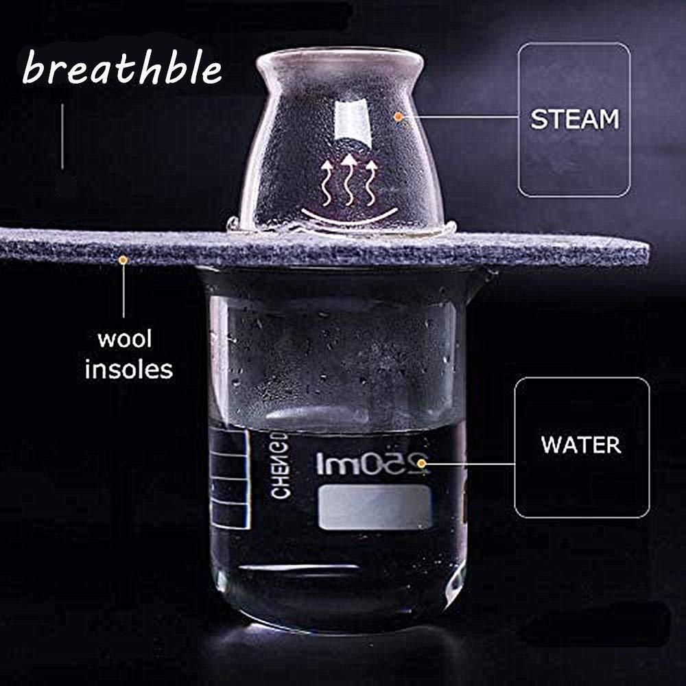 YESSQ Wool Felt Warm Shoe Insoles - Wool Felt Boot Shoe Insert Insoles Women 6