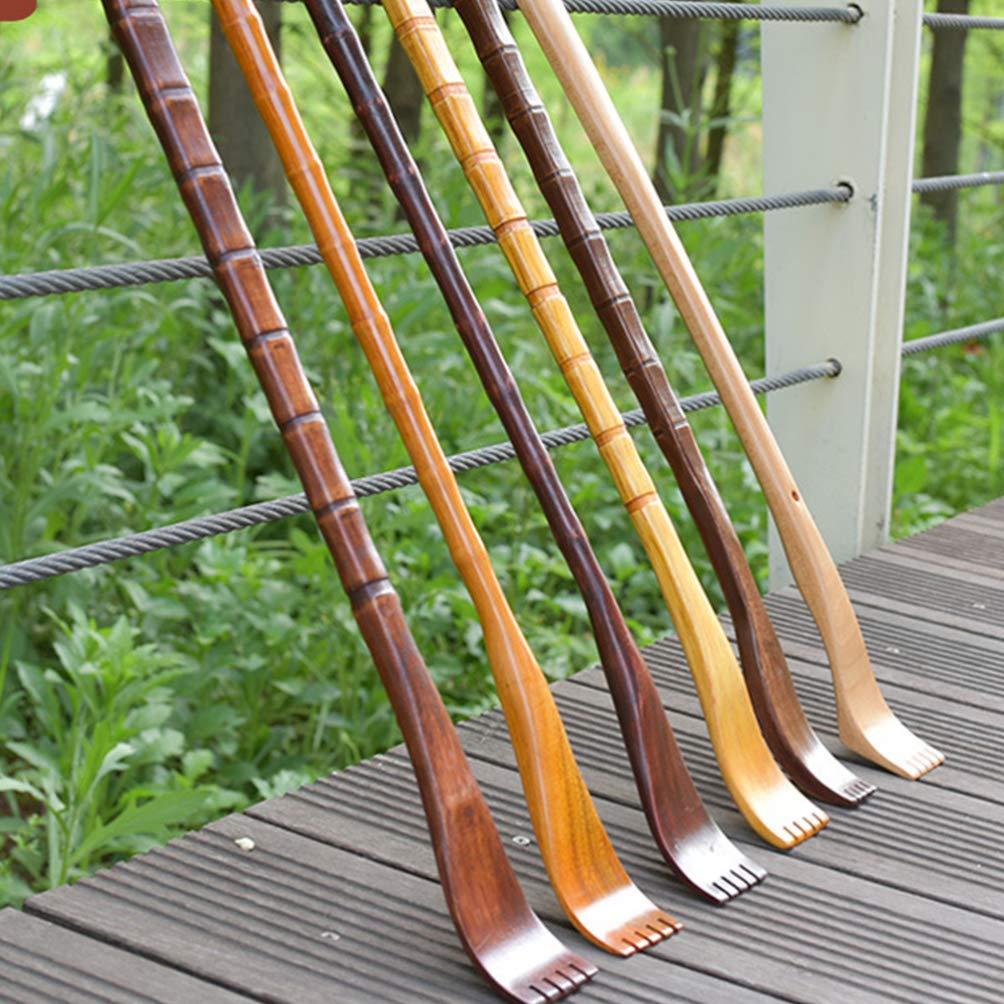 Healifty Wooden Scratcher Pregnancy Shoe Horn Back Scratcher Shoe Horn Back Relaxing Scratcher Back Scratchers for Adults Extendable Body Shoes Lifter Bamboo Massage Wood Tools