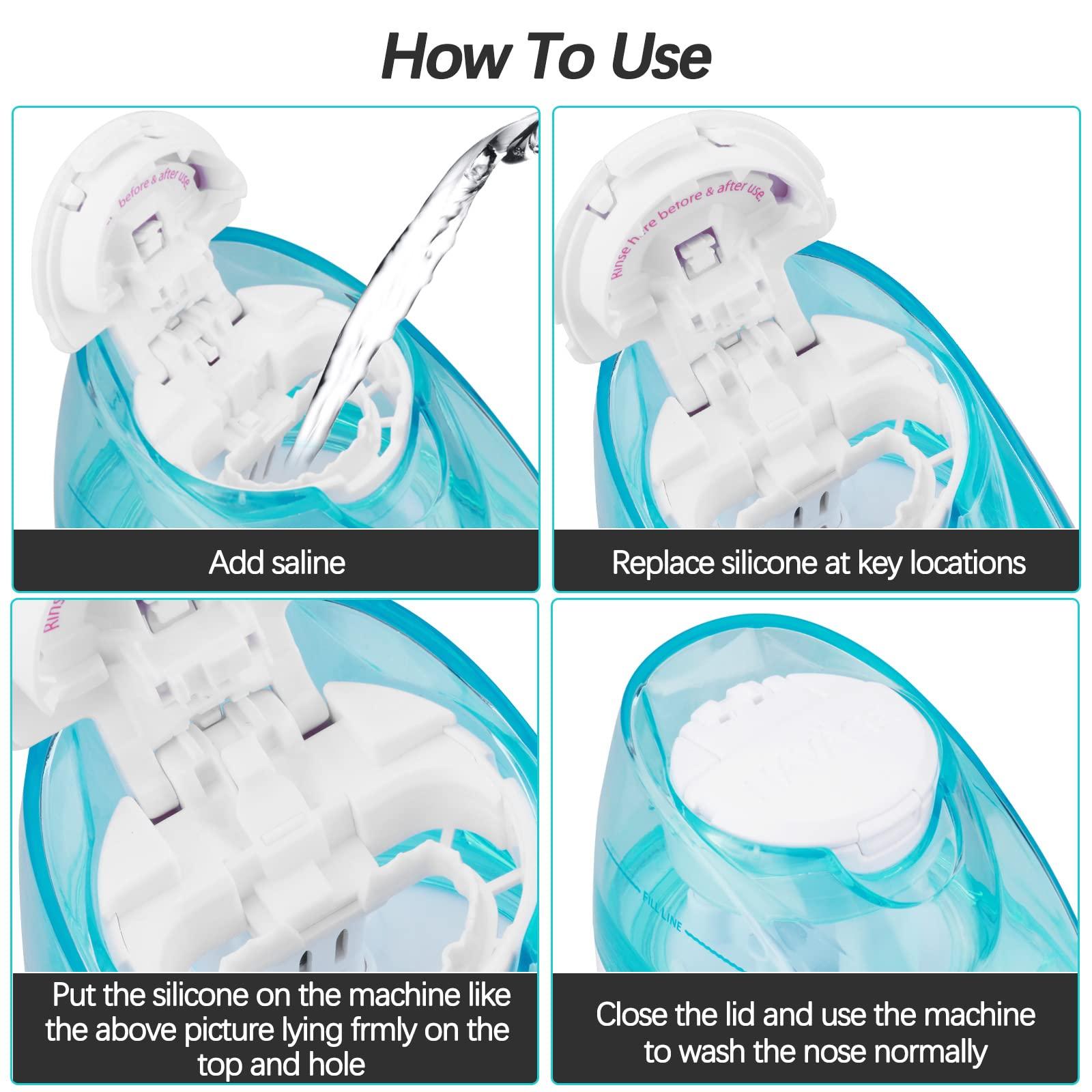 ETCBNIU ETCBNIU Silicone Saltwater Pods Refills Accessories Compatible with Navage Nasal Care Nasal Irrigation System - Save Salt Water pods for Easy Operation (12 Pack -White)