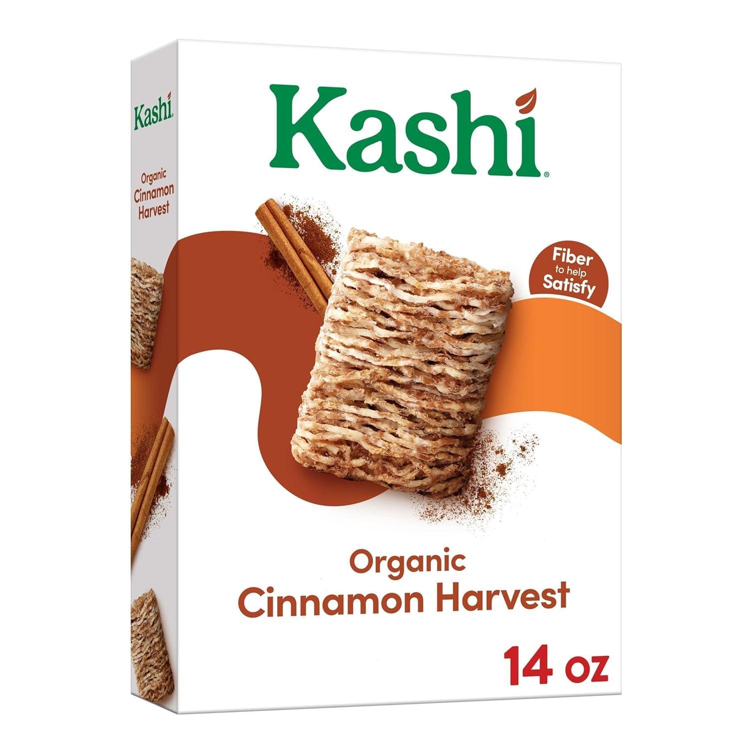 Kashi Generic Kashi - Organic Cinnamon Harvest Breakfast Cereal - Family Breakfast - Organic Fiber Cereal - 14 Oz Box - Pack of 2