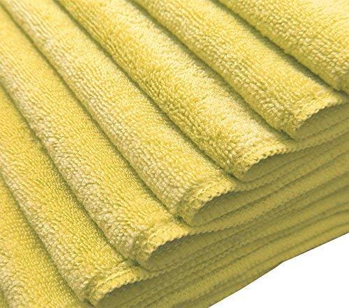 Direct Mop Sales, Inc. Direct Mop Sales, Inc. Professional 16x16 Inch Microfiber Cleaning Cloths - Yellow Pack of 12-300 GSM Terry Cloth - Ideal for Dusting and General Cleaning