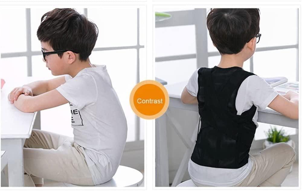SJHY Posture Corrector Adjustable Upper Back Brace Breathable Support Straightener Providing Relief from Lumbar Neck Shoulder Clavicle Back Women Men Back Posture (Color : Black, Size : XXX-Large)