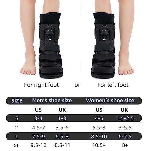 GHORTHOUD GHORTHOUD Air Cam Walker Fracture Boot Medical Inflatable Walking Boot Orthopaedic Boot for Sprained Ankle, Short Air Walker Brace for Broken Foot Achilles Tendon Injury Black (Large)