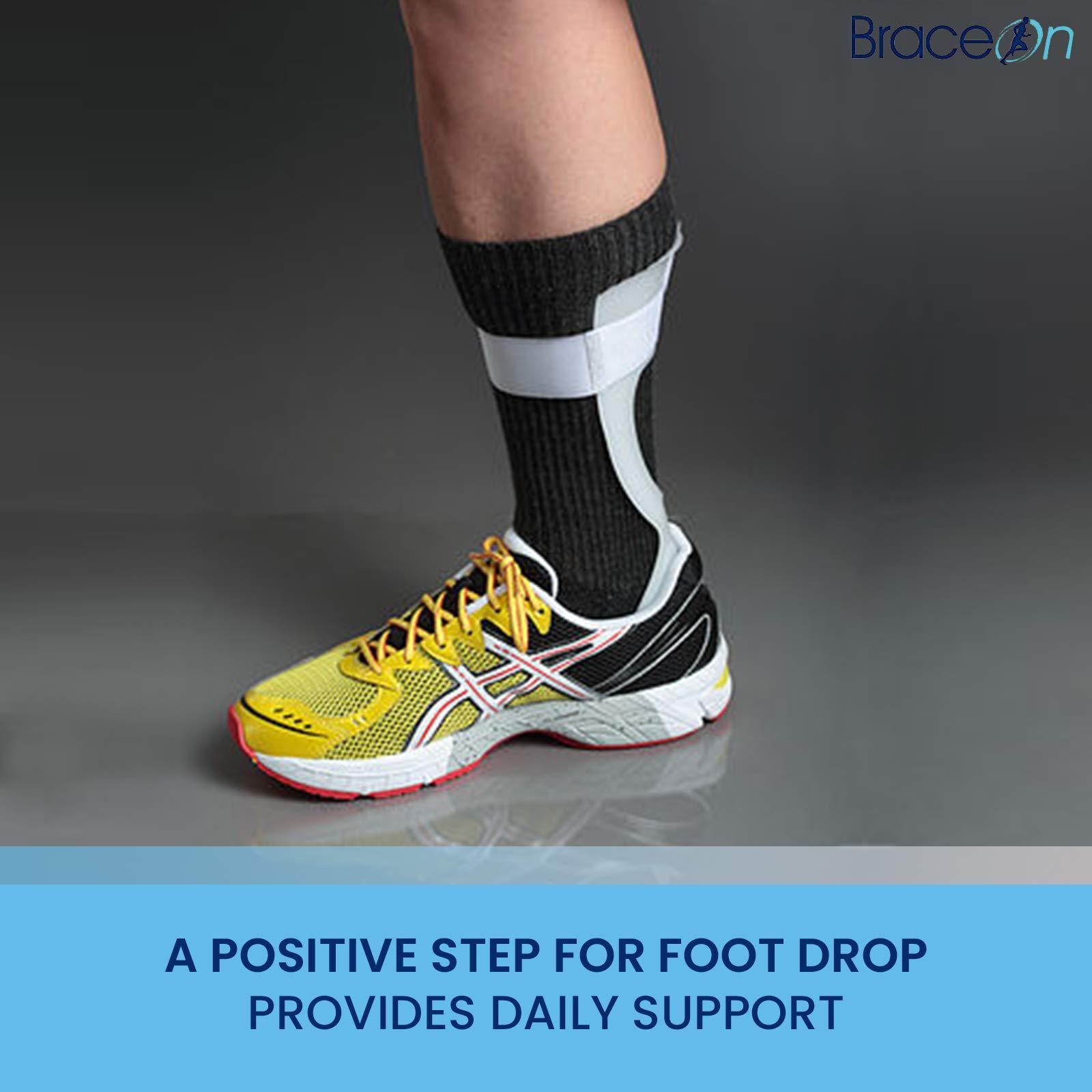 BraceOn BraceOn AFO Foot Drop Brace - Swedish Drop Foot Stabilizer for Walking and Exercise, Drop Foot Braces for Women, AFO Brace and Foot Drop Braces, Foot Boot for Injured Foot, Women, Right