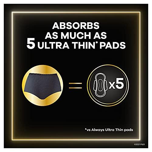 Always Always ZZZ Overnight Disposable Period Underwear for Women Size S/M, 360 degrees Coverage, 7 Count