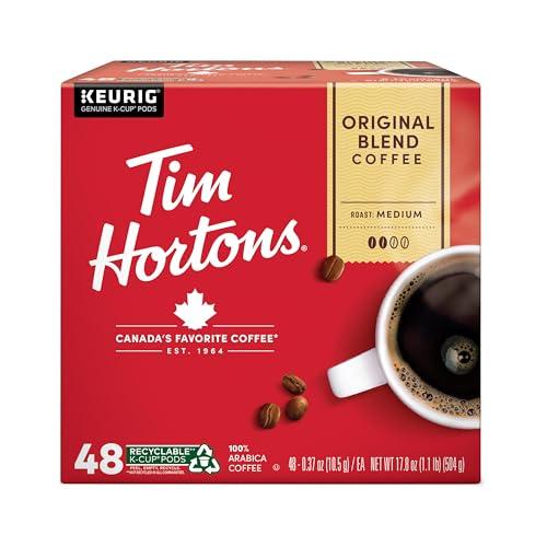 Tim Hortons Tim Hortons Original Blend, Genuine Medium Roast Coffee, Single-Serve K-Cup Pods, 48ct