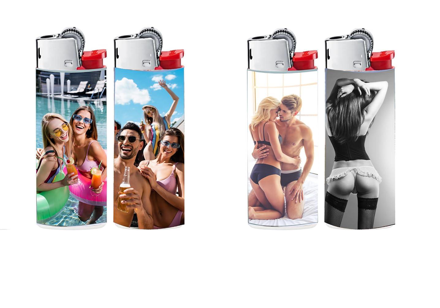 NineLife Basics Custom Photo Lighter WrapsCustom Lighters with Pictures,Suitable for Bic Pocket Lighter,Upload Different PhotosCompany Gifts and Wedding Favors(Lighter Not Included) (8)