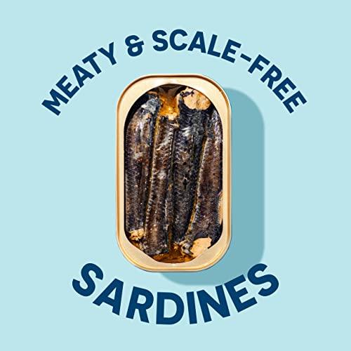 Wild Planet Wild Planet Wild Sardines in Extra Virgin Olive Oil, Lightly Smoked, Tinned Fish, Sustainably Caught, Non-GMO, Kosher, Gluten Free, 4.4. Ounce (Pack of 12)