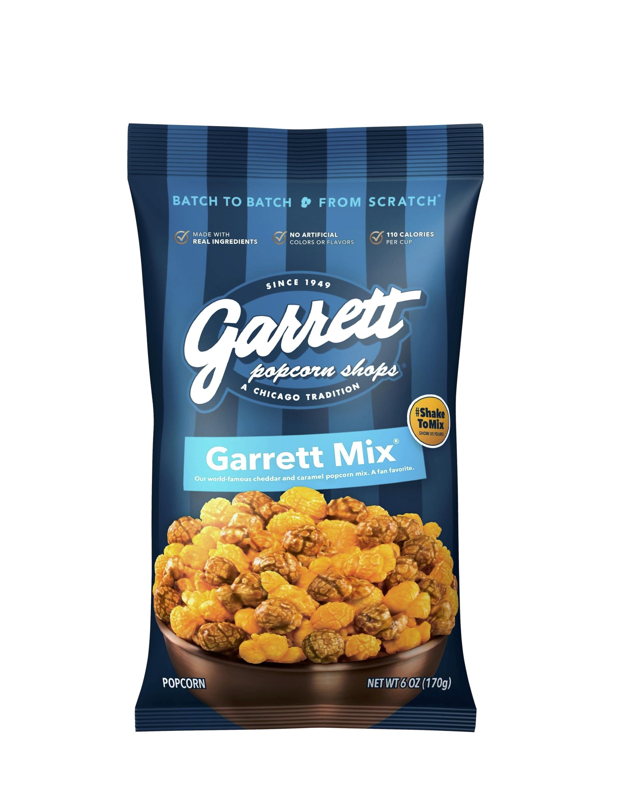 Garrett Popcorn Shops Garrett Popcorn Garrett Mix, 6.0oz, 1 Bag, Cheese and Caramel Gourmet Popcorn, Gluten Free, Sweet and Salty Snack, Popped Popcorn Bags