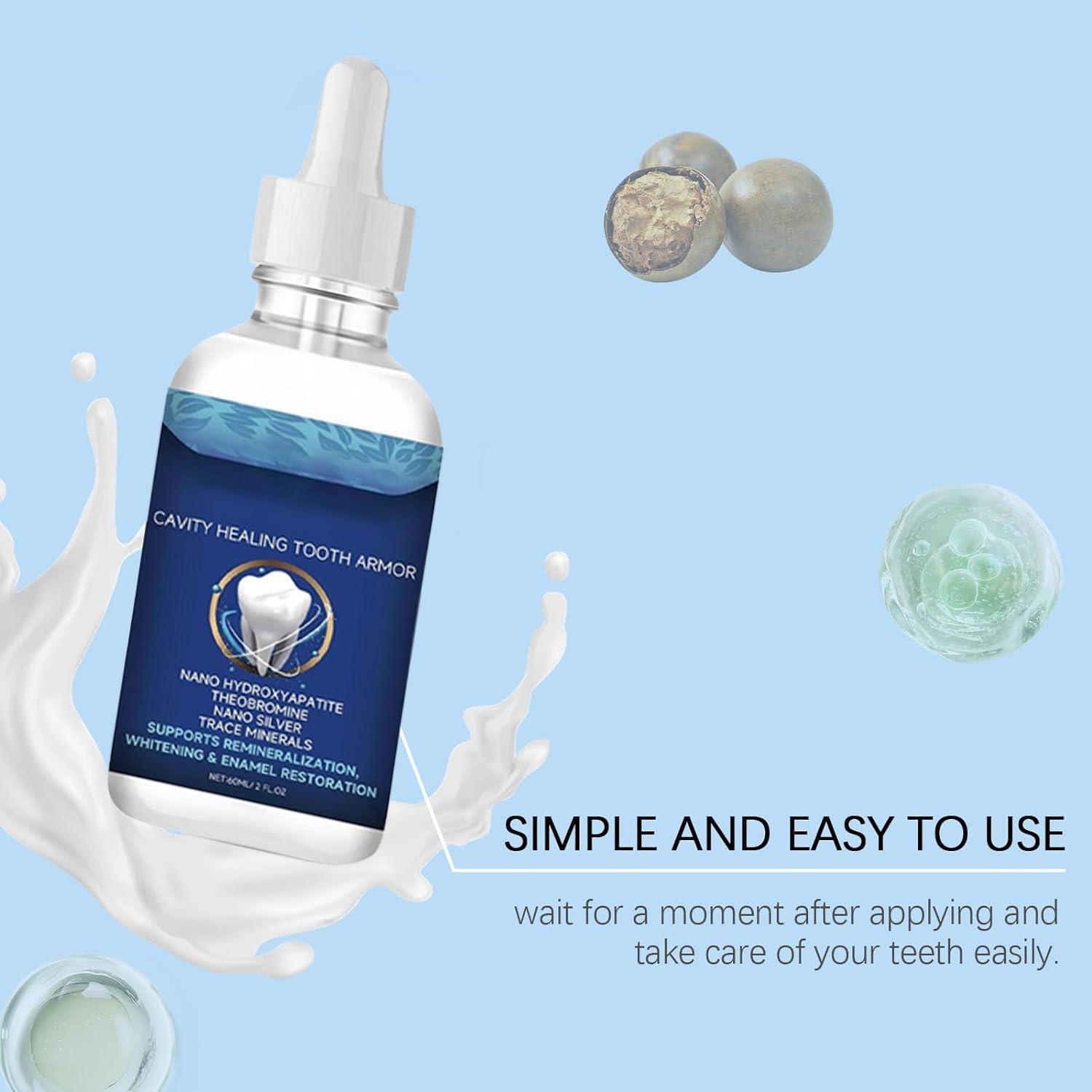 LIOZXIUT Dentite Cavity Healing Tooth Armor, Dentite Tooth Armor, Dentite Cavity Healing Tooth Armor Liquid, Dentite Cavity Tooth Armor, Helps Keep Gum Helthy (2pcs)