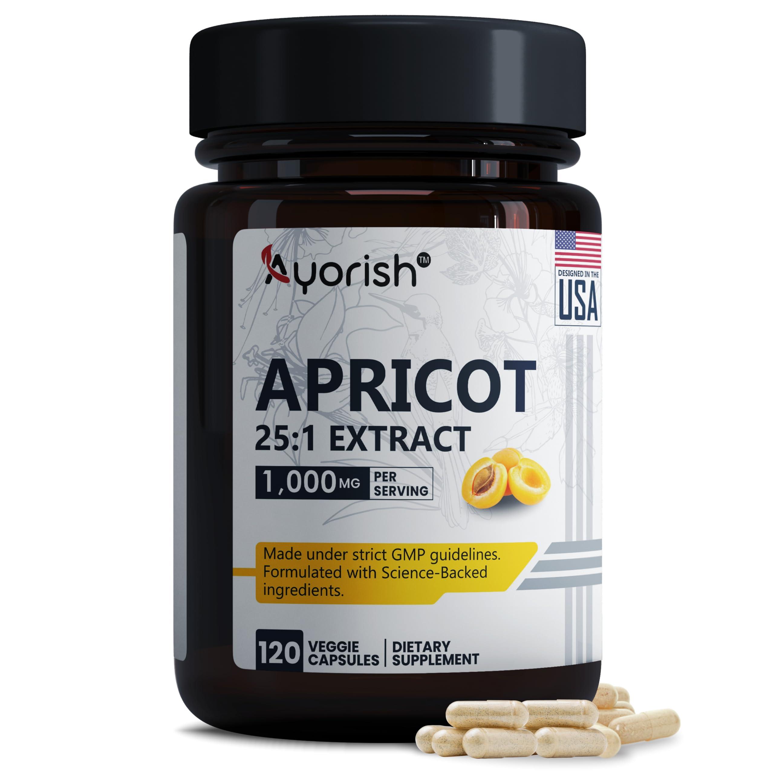 Ayorish Ayorish Apricot Capsule 15:1 (120 Veg Capsules) 1000 mg Serving