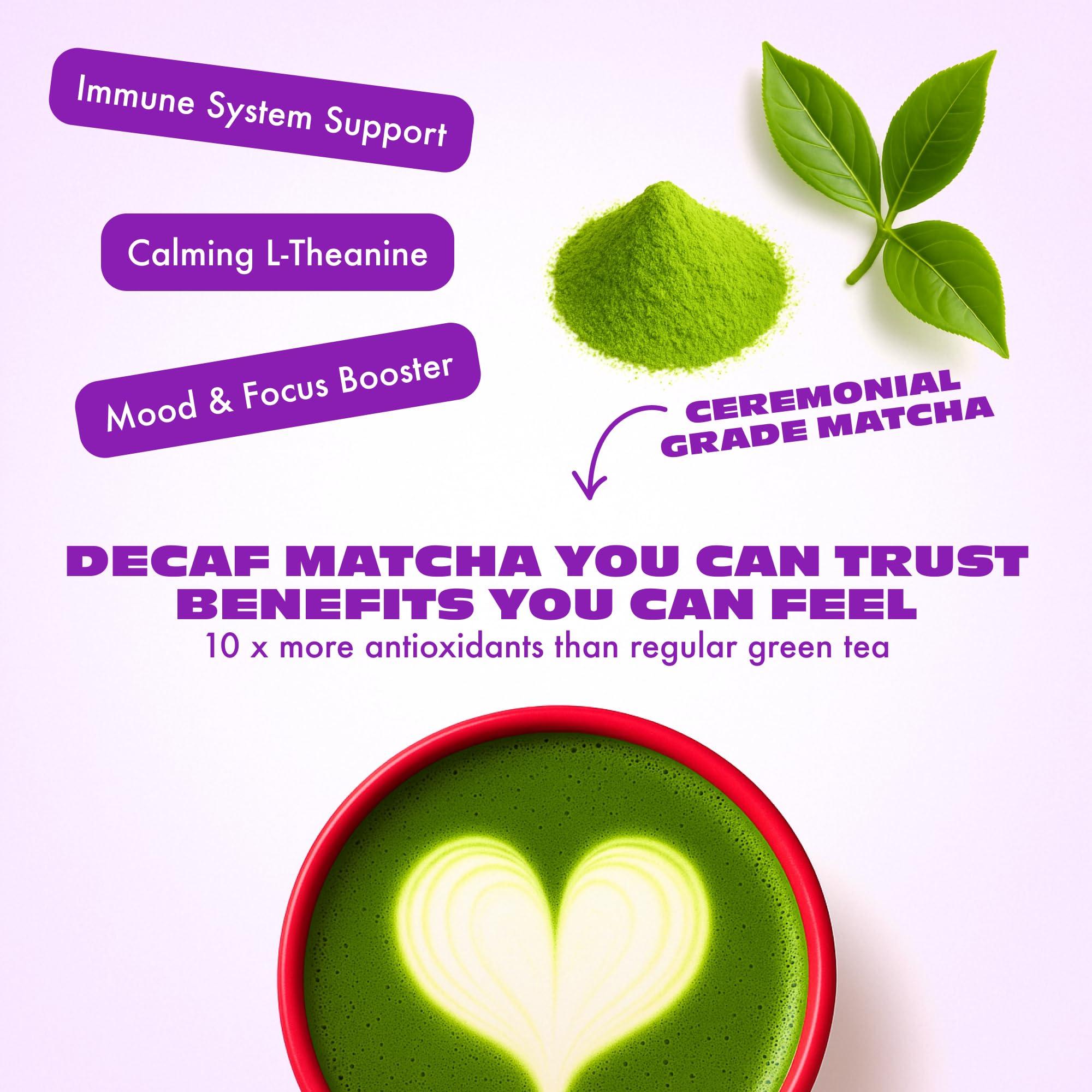 Caff Off Caff Off Decaf Matcha Green Tea Powder - Authentic, Naturally Decaffeinated & Ceremonial Grade - Caffeine Free Matcha Powder From Japan - Plant Based, Vegan & Keto Friendlly (1.06 OZ / 30 G / 30 Servings, Traditional)