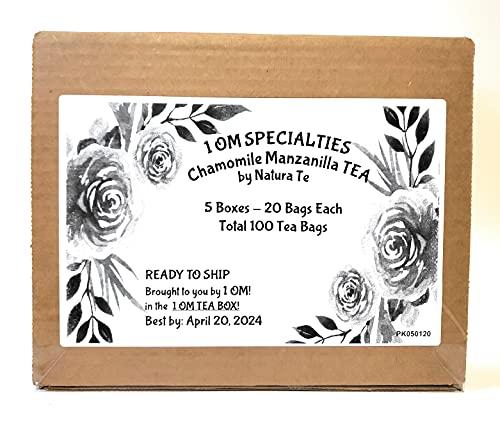 1 OM Classics Classics Chamomile Manzanilla Tea by Natura Te - 5 Piece Value Pack in the 1 OM Crush Resistant Box