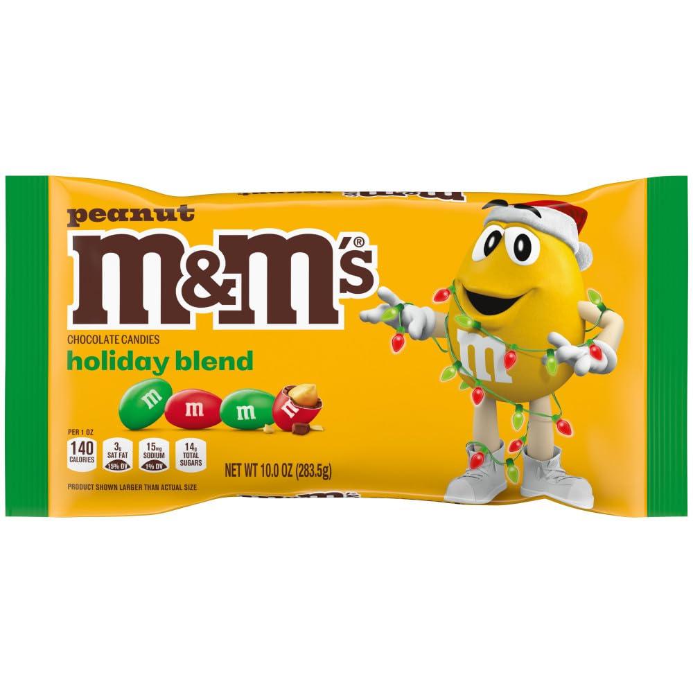 M&M'S M&M'S Holiday Peanut Chocolate Christmas Candy, 10-ounce Bag