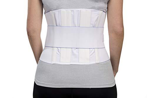 FitPro FitPro FP55007 Adjustable Elastic Back Lumbar Support Brace, Large, Amazon Exclusive Brand, White