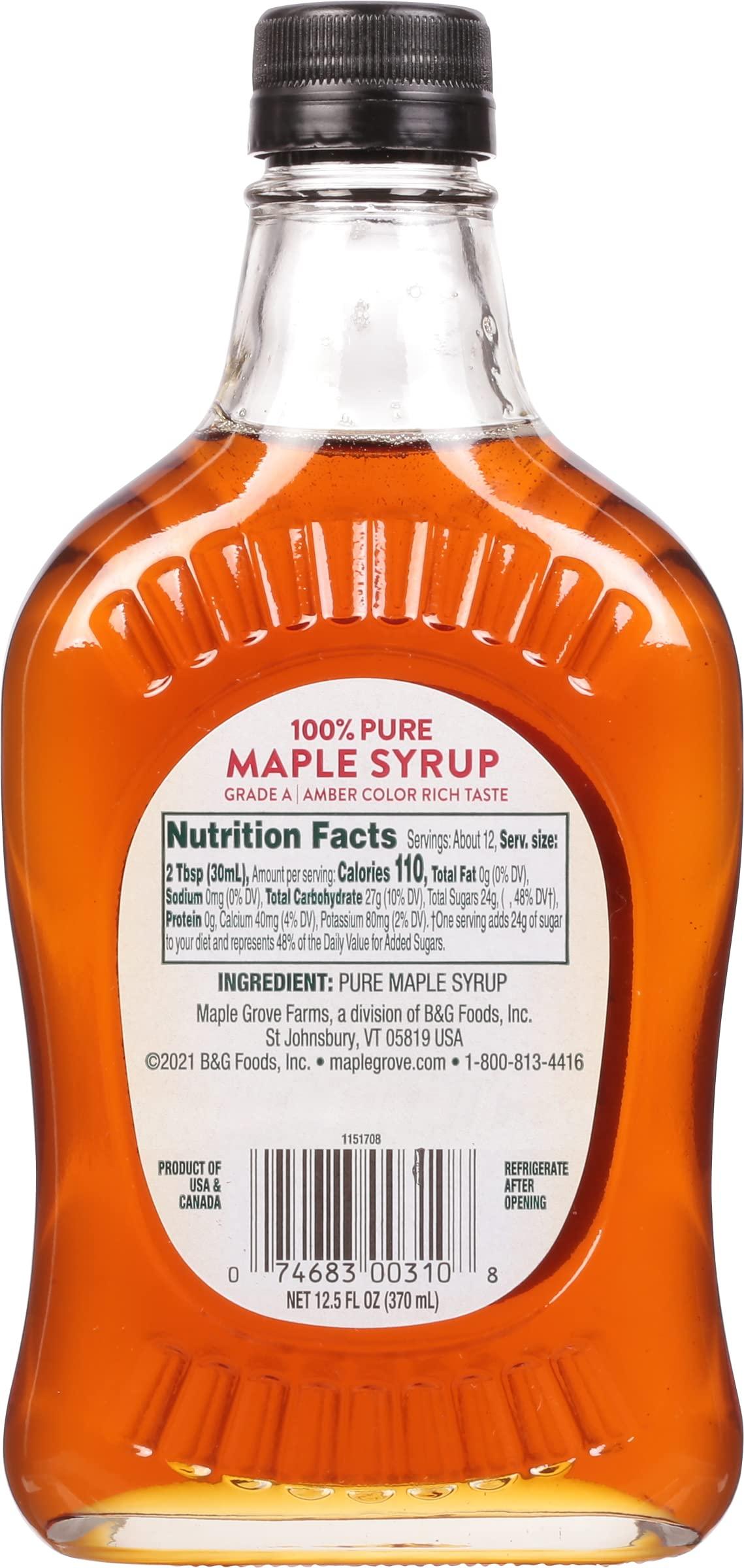 Maple Grove Farms Maple Grove Farms Pure Maple Syrup, 12.5 Oz (Pack of 2)