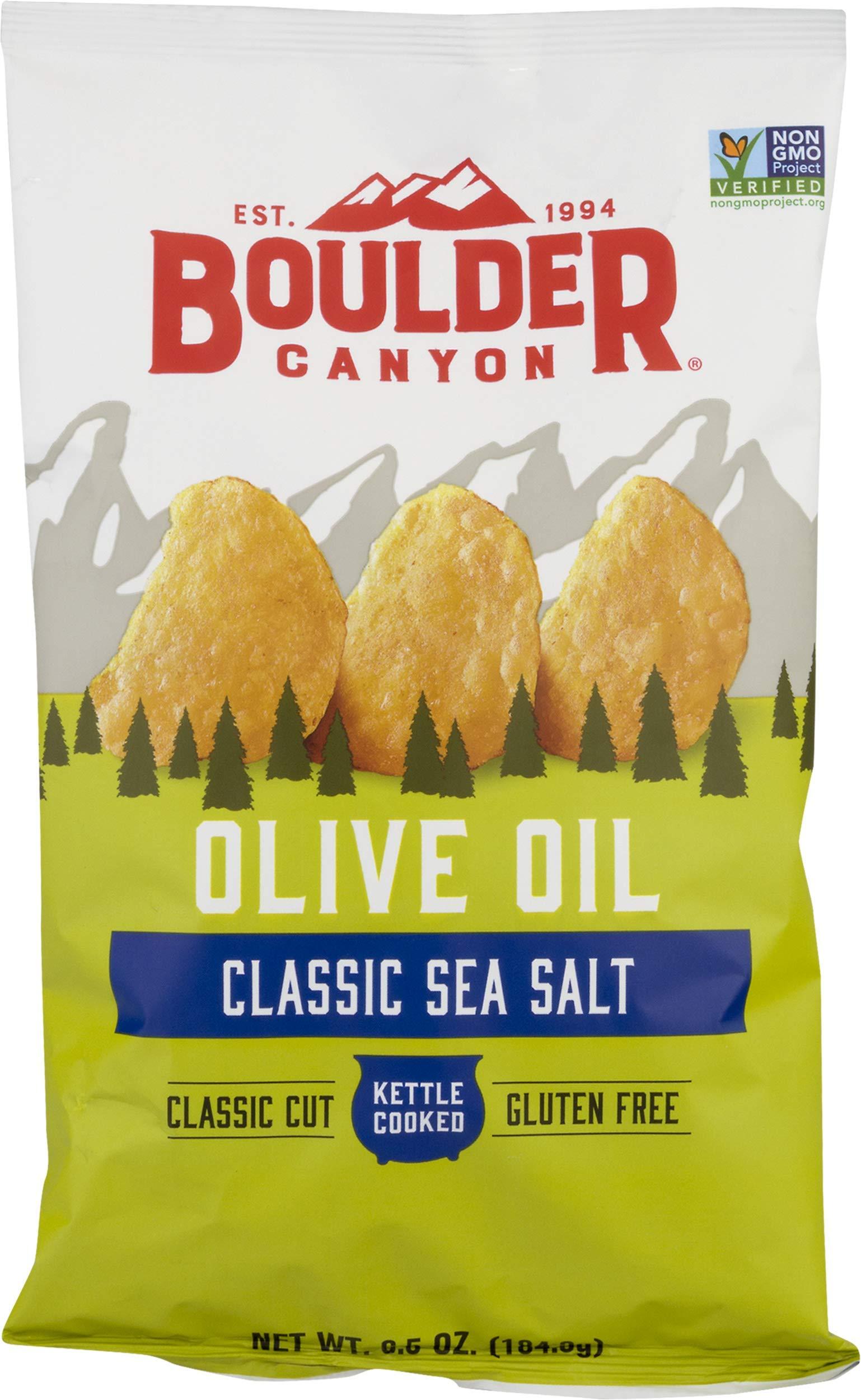Boulder Canyon Boulder Canyon Kettle Cooked Potato Chips, Olive Oil, Sea Salt, 6.5 Ounce