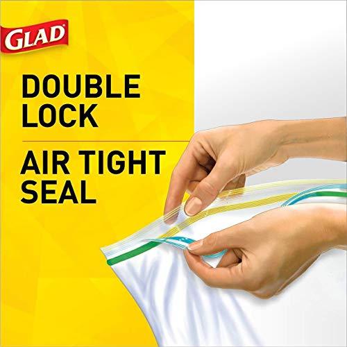 Glad Glad Zipper Food Storage Plastic Bags - Quart - 25 Count