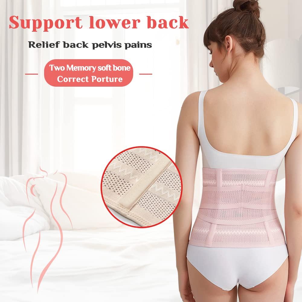 Lit-Pack Lit-Pack Belly Abdomen Pelvis Postpartum Belt Body Recovery Belly Slim After Childbirth Belt Girdle Belly Binder (white, Large)