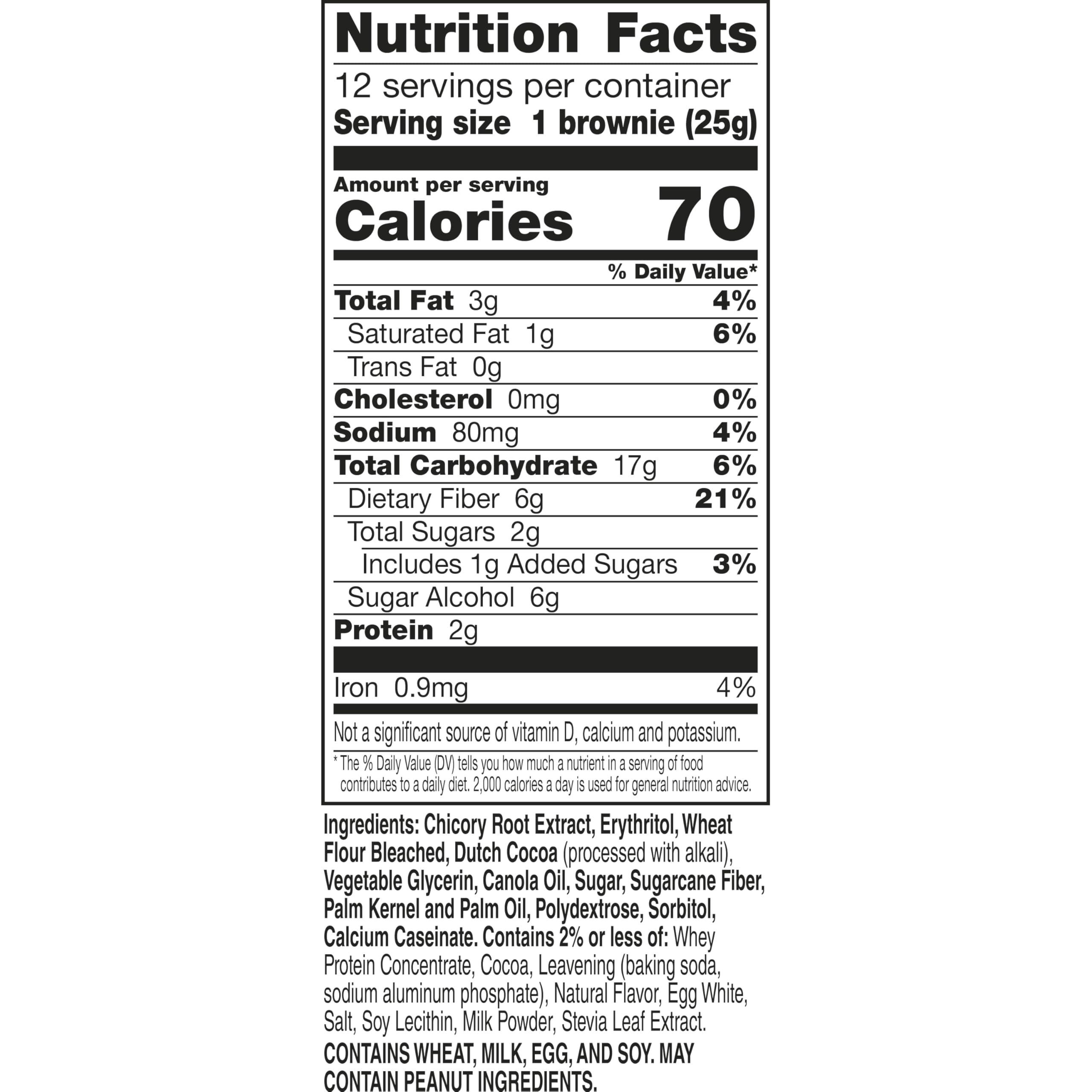 Fiber One Fiber One 70 Calorie Brownies, Chocolate Fudge, Snack Bars, Value Pack, 12 Bars, 10.6 oz (Pack of 4)