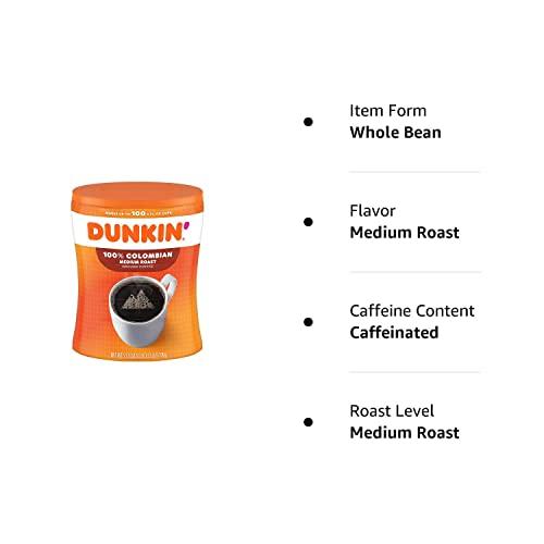 Dunkin' Donuts Dunkin' Donuts 8133401292 Colombian Ground Coffee, Medium Roast, 27.05 oz.