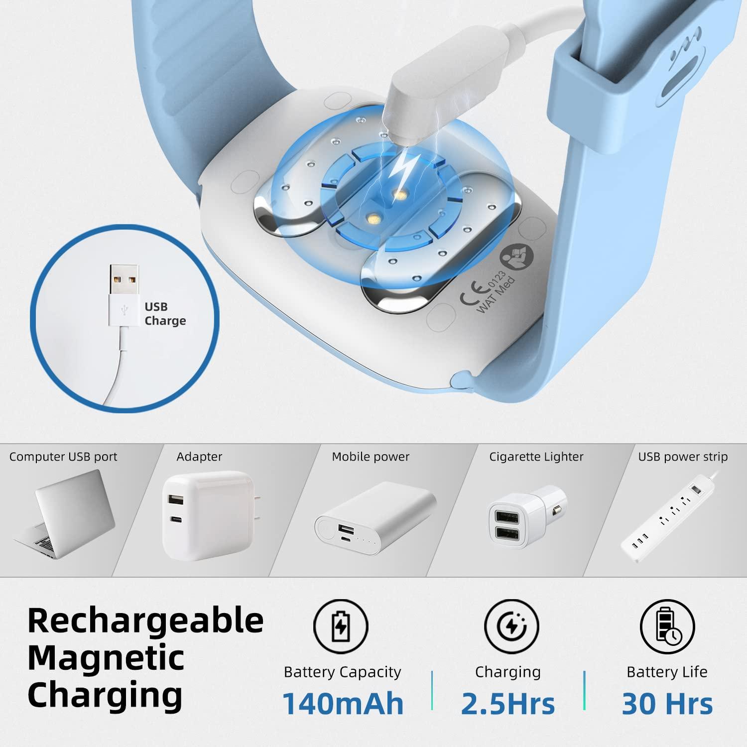 EmeTerm EmeTerm Anti-Nausea Wristband Relieve Morning Motion Travel Sickness Rechargeable Drug Free Bands Without Side Effects - Extra 2pack Conductive Gel