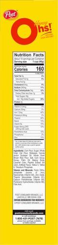 Honey Oh\'s Honey Ohs! Family Size Cereal, Crunchy Breakfast Cereal Os Made with Sweetened Corn, Oats and Rice, 20 OZ Box