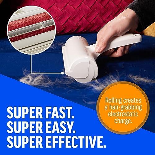Astra Roller Pet Hair Remover and Reusable Lint Roller - Cat and Dog Hair Remover for Furniture, Couch, Carpet, Clothing and Bedding - Portable, Multi-Surface Fur Removal Tool