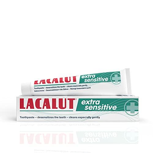 Lacalut LACALUT Extra Sensitive Toothpaste, Repair & Protect Sensitive Teeth - Cavity Prevention & Stain Removal 2.5 Ounces