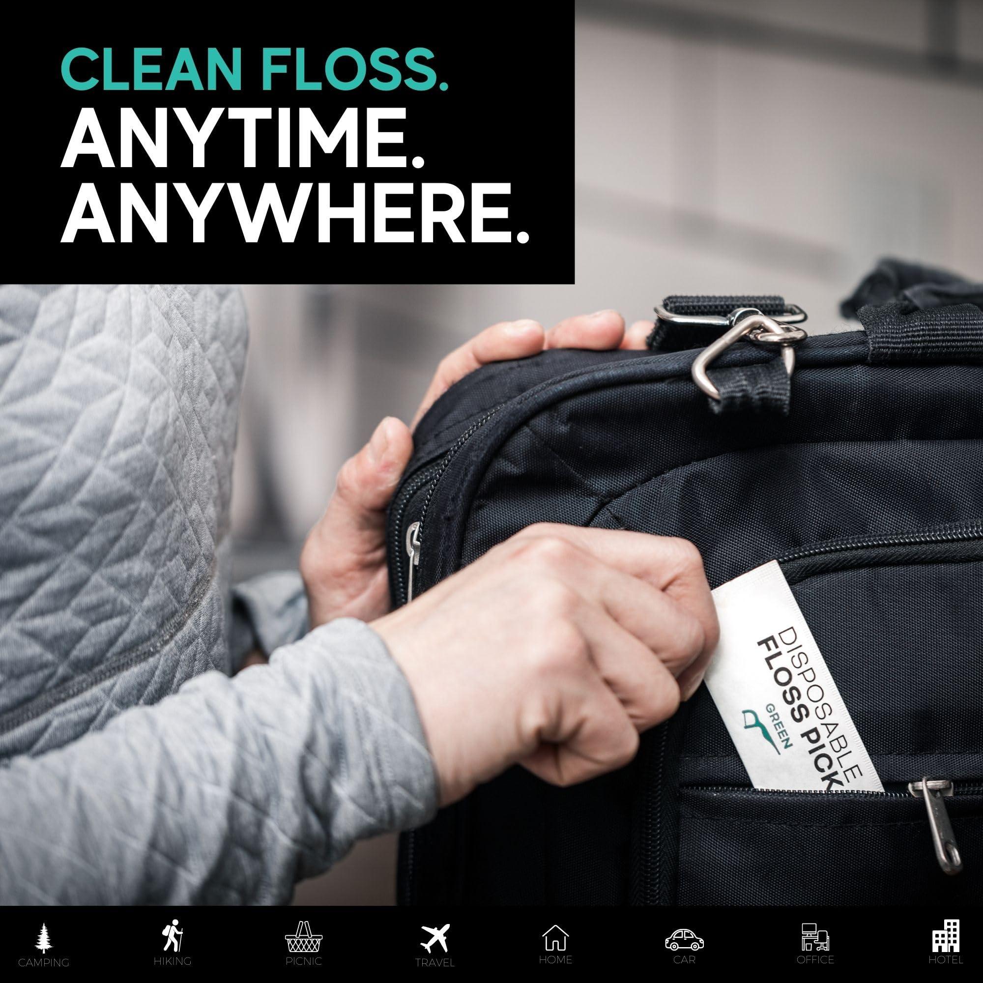 Avistar 150 Individually Wrapped Floss Picks - Pink Travel Floss Picks - Easy Grip Disposable Floss Picks - Dental Flossers for Teeth - Gently Removes Plaque & Food Particles Between Teeth