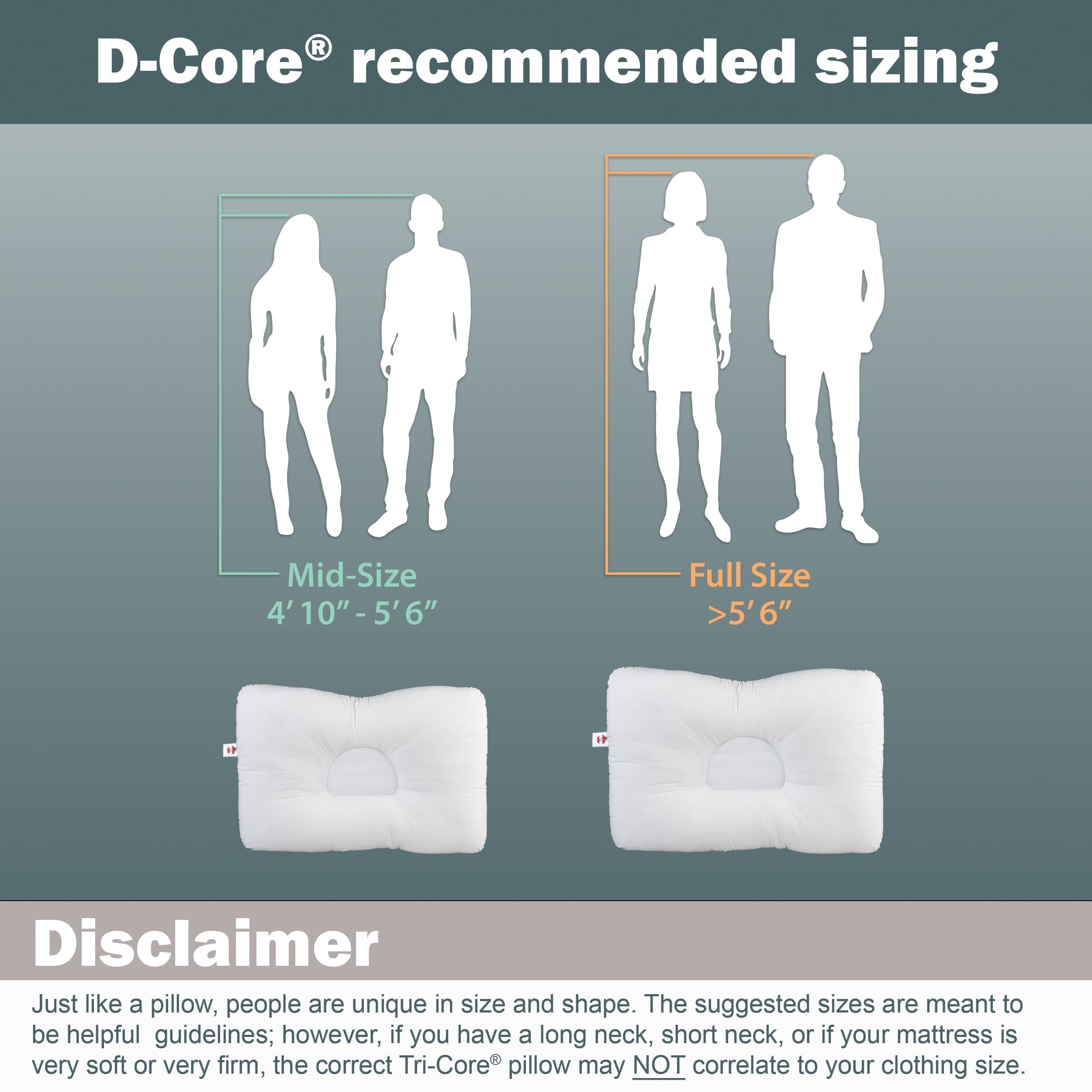 Core Products Core Products D-Core Cervical Support Pillow, Standard Firm, Midsize