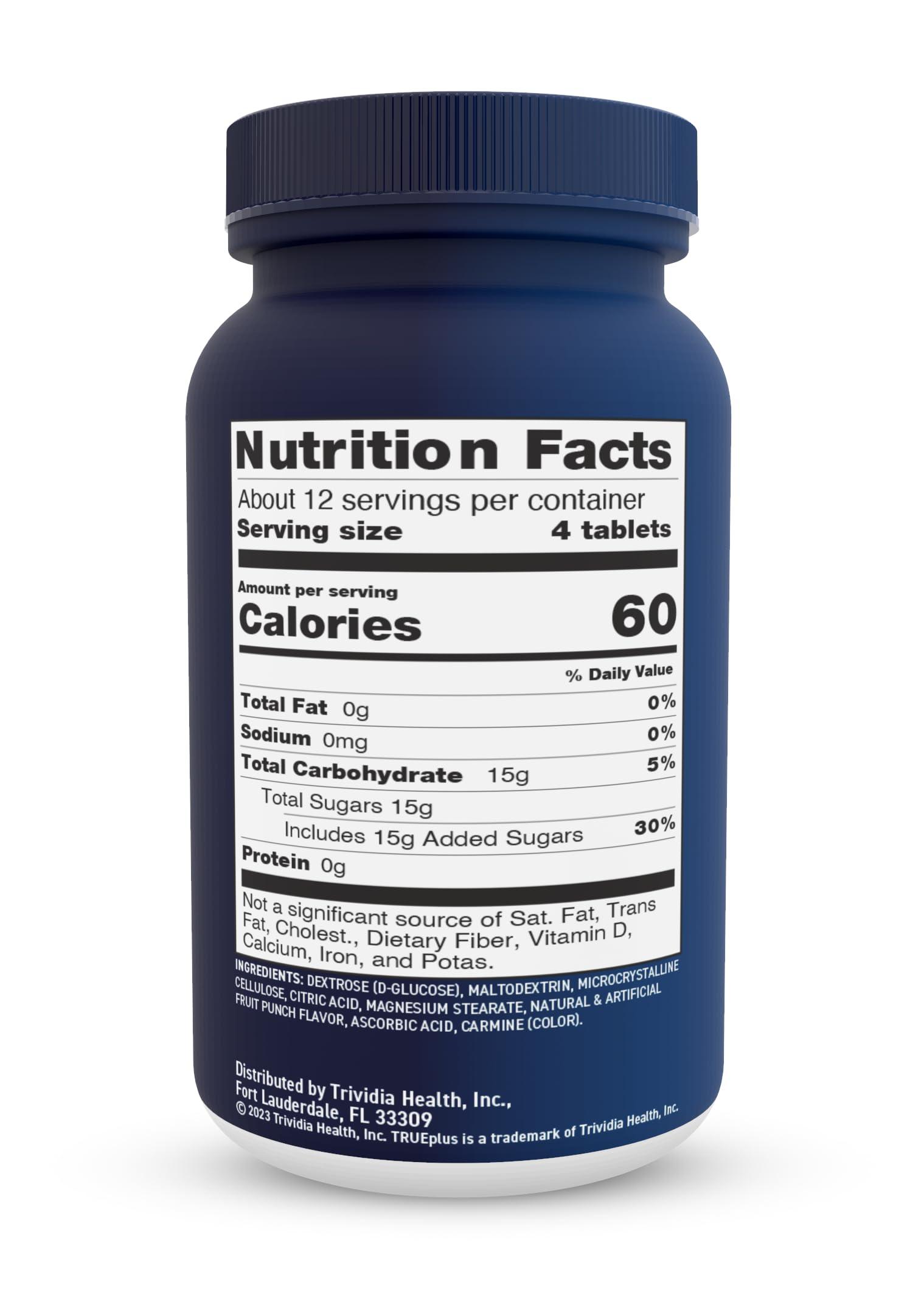 TRUEplus TRUEplus Glucose Tablets, Tropical Fruit Flavor - 50ct Bottle (6)